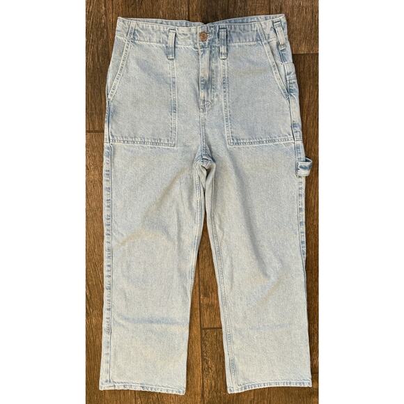 Free People Major Leagues Wide Leg Crop Jeans Size 28 - Picture 11 of 12